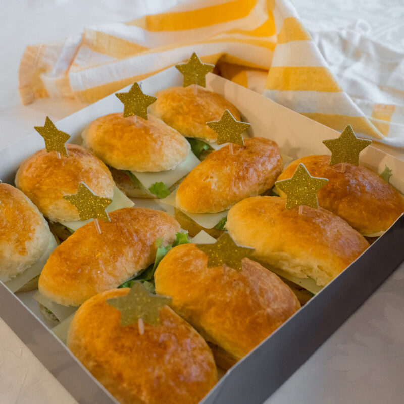 Hausgemachte Sandwiches für Catering-Box in Wien