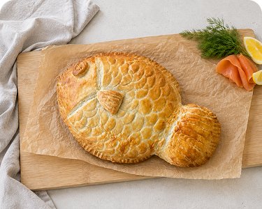 Hausgemachter Lachskuchen für Catering und Brunch in Wien