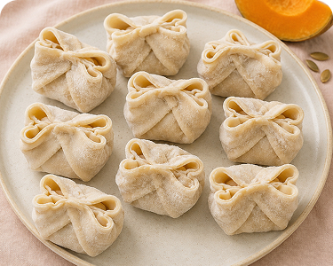 Vegetarische Manty mit Kürbis tiefgekühlt in Wien
