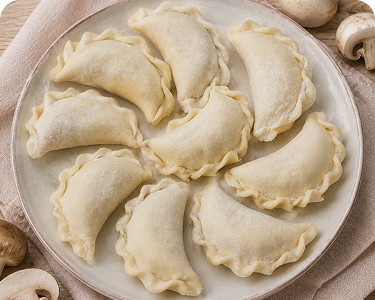 Vegetarische Wareniki mit Champignons tiefgekühlt in Wien